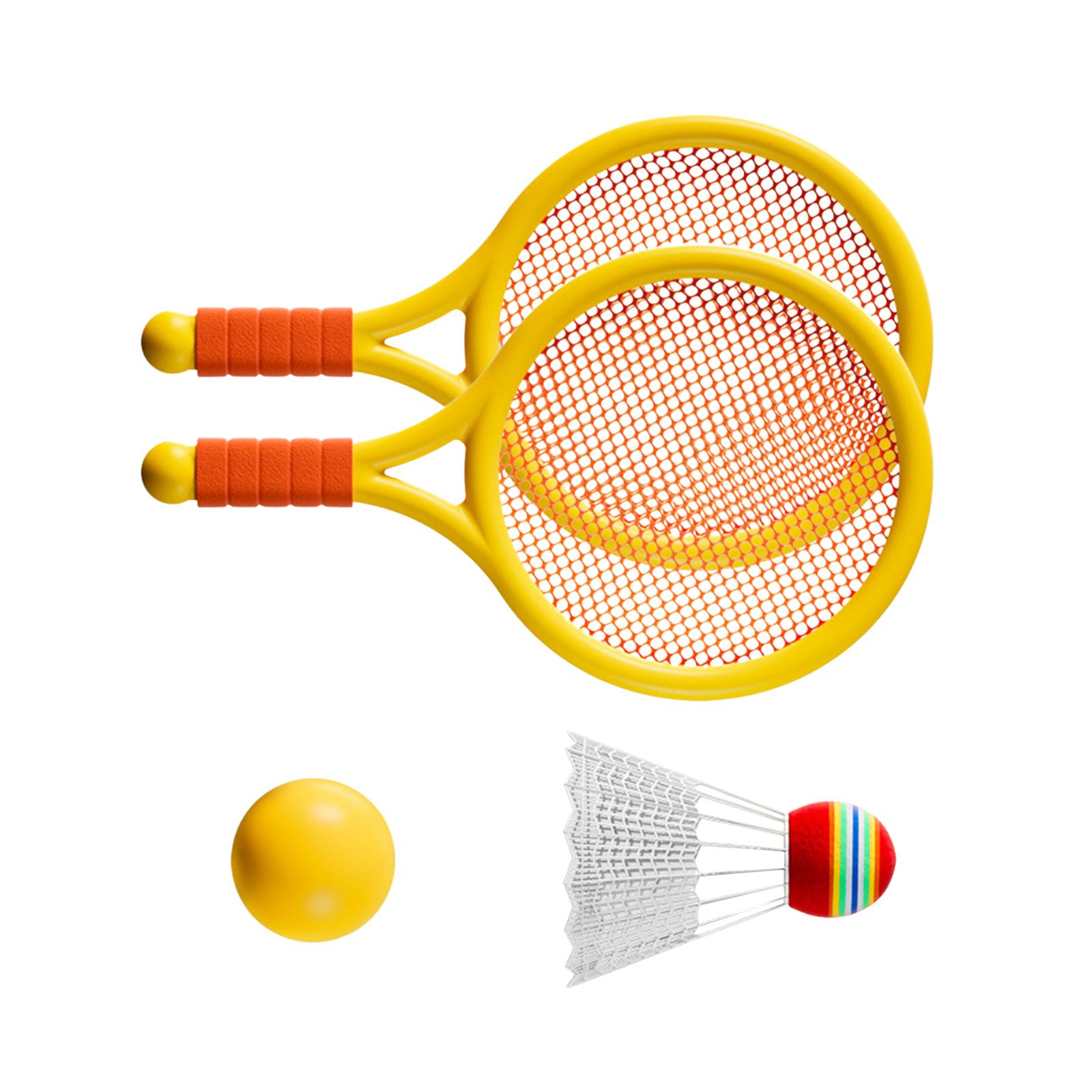 Magideal - Juego De Tenis De Bádminton Para Niños, Raquetas De Tenis, Juego De Raqueta De Tenis Para Niños Para Jugadores Principiantes, Niñas, Patio Trasero Int Amarillo