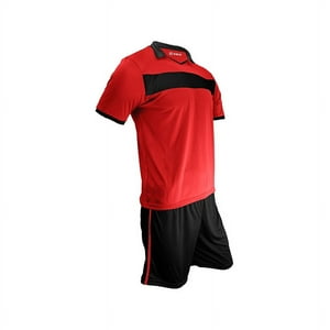 Snix - Uniforme De Futbol Para Adulto Zid Rojo Y Negro Talla L