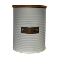 Decogreen - Canister Blanco Placa Dorada Coffee13X11