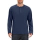 thumbnail image 5 of INSPIRE CHIC Camisetas Henley de Manga Larga para Hombre con Botones, Camisa Casual de Negocios 3XL Azul Marino, 5 of 6