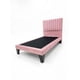 thumbnail image 2 of Cama 1 Plaza Respaldo Tubular Rosado Felpa, 2 of 3