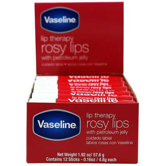 Bálsamo labial Vaseline Lip Rosy Fast-Acting Nourishment, 12 barras