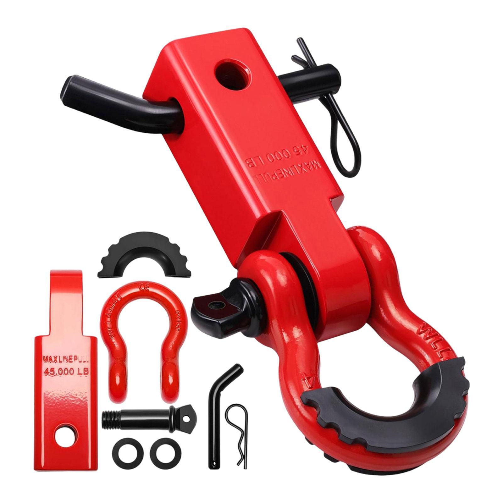 Magideal - Kits De Remolque Con Receptor De Enganche De Grillete, Accesorios De Fácil Uso, Bloque Portátil, Piezas De Repuesto Con Enganche De Remolque Para Rojo