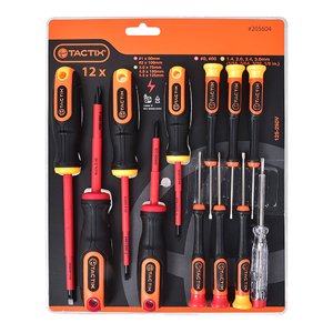 Juego De Destornilladores 12 Piezas Tactix Aislados 1000V