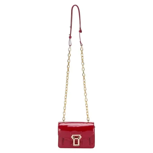 Cartera Retro Con Tapa Pequeña Car 68 Burdeo