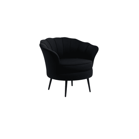 Habita2 Chile - Sillon 1 Cuerpo Terciopelo Shell Black Negro