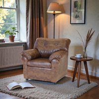 Muebles Altiro - Sofá Mateo 1 Cuerpo - Cuero Sintético Pu Caramelo