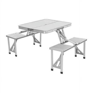 Click Ventas - Mesa Camping Con Sillas Plegable Comedor Portátil Extensible