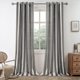 thumbnail image 1 of Cortinas DriftAway Farmhouse, mezcla de lino, 244 cm, con rayas negras, 1 of 7