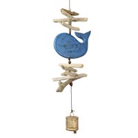 Cohasset - Carillón De Viento Con Forma De Campana, Regalo, Decoración Náutica Con Forma De Ballena Azul