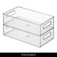 thumbnail image 5 of Cubo de Almacenamiento iDesign 20 × 37 × 10 cm Apilable y Transparente, 5 of 8