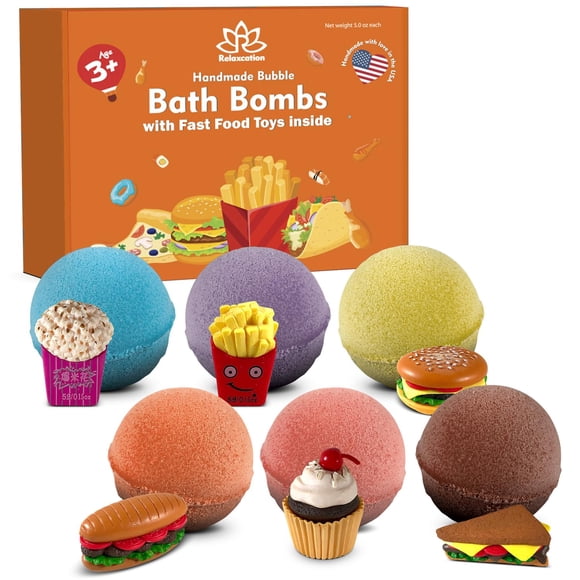 Set de bombas de baño y relajación para niños con juguetes sorpresa en su interior