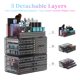 thumbnail image 2 of Organizador de maquillaje Awenia apilable con 8 cajones, paquete de 3, 2 of 8