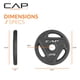 thumbnail image 4 of Plato de pesas CAP Barbell Olympic de hierro fundido, 11,3 kg, individual, 4 of 6