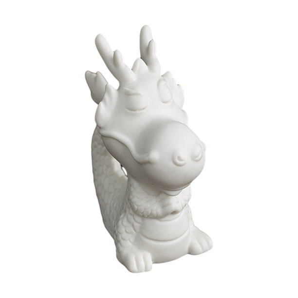 Mini figura de dragón, figura de dragón de cerámica, estatua de dragón decorativa para el hogar, escultura de dragón, para estantería de escritorio de Estilo A