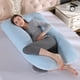 thumbnail image 2 of Almohada para embarazadas, almohada en forma de U desmontable y lavable, cojín grande, almohada de cintura, 2 of 5