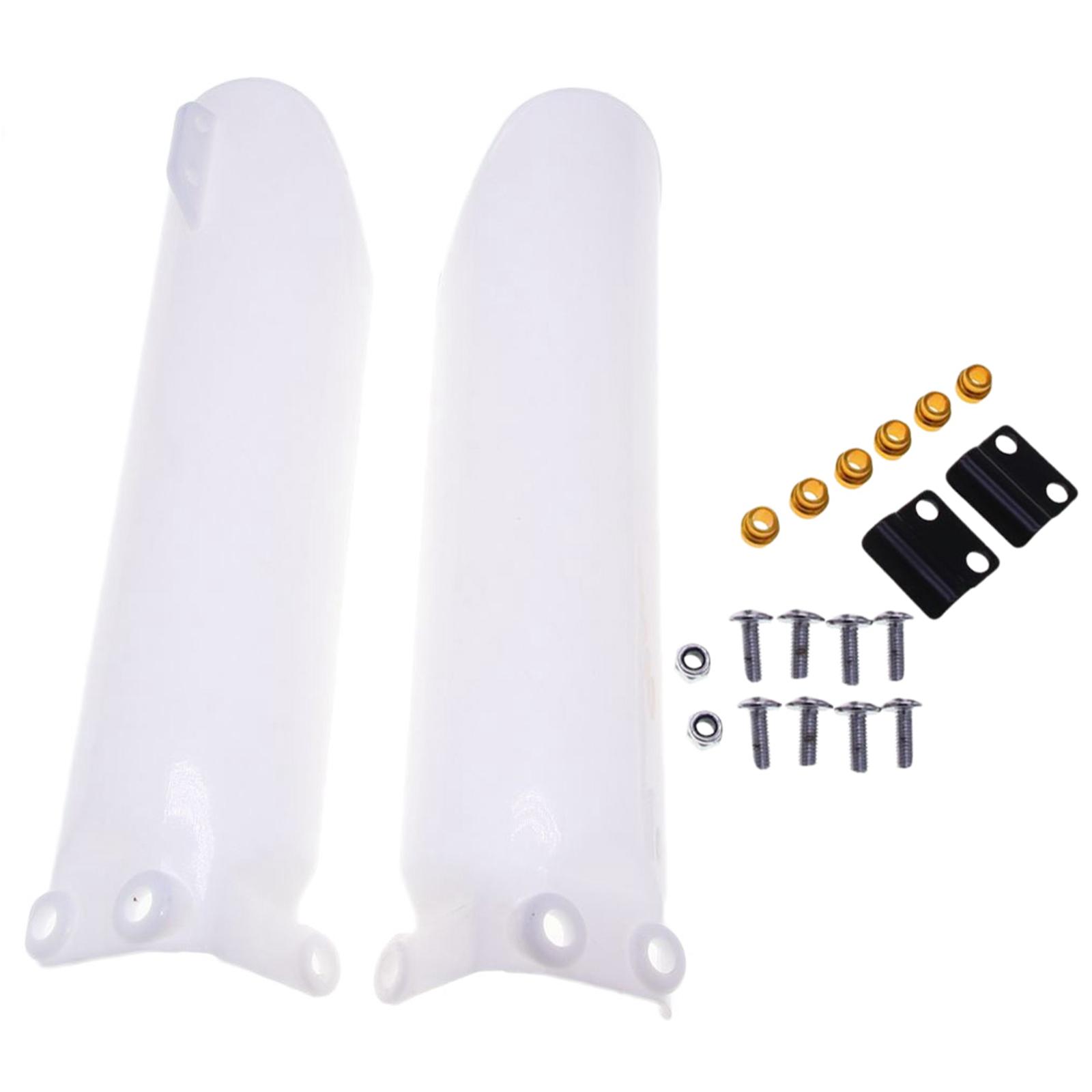 Ioensy - 2 Protectores De Horquilla Delantera Para Motocicleta Pit Bike De 140 Cc, 160 Cc, Pitbike Pb1158, Color Blanco