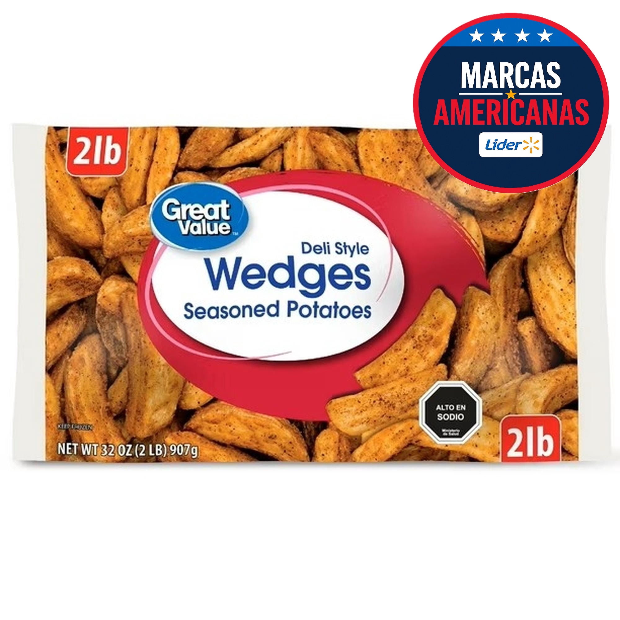 Papas Fritas Congeladas Wedget Seasoned 907 g Great Value