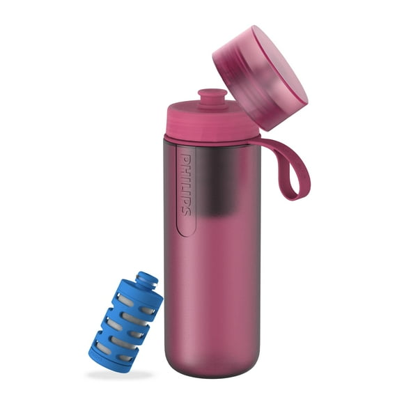 Botella de agua PHILIPS Water GoZero Active sin BPA 700 ml Plum