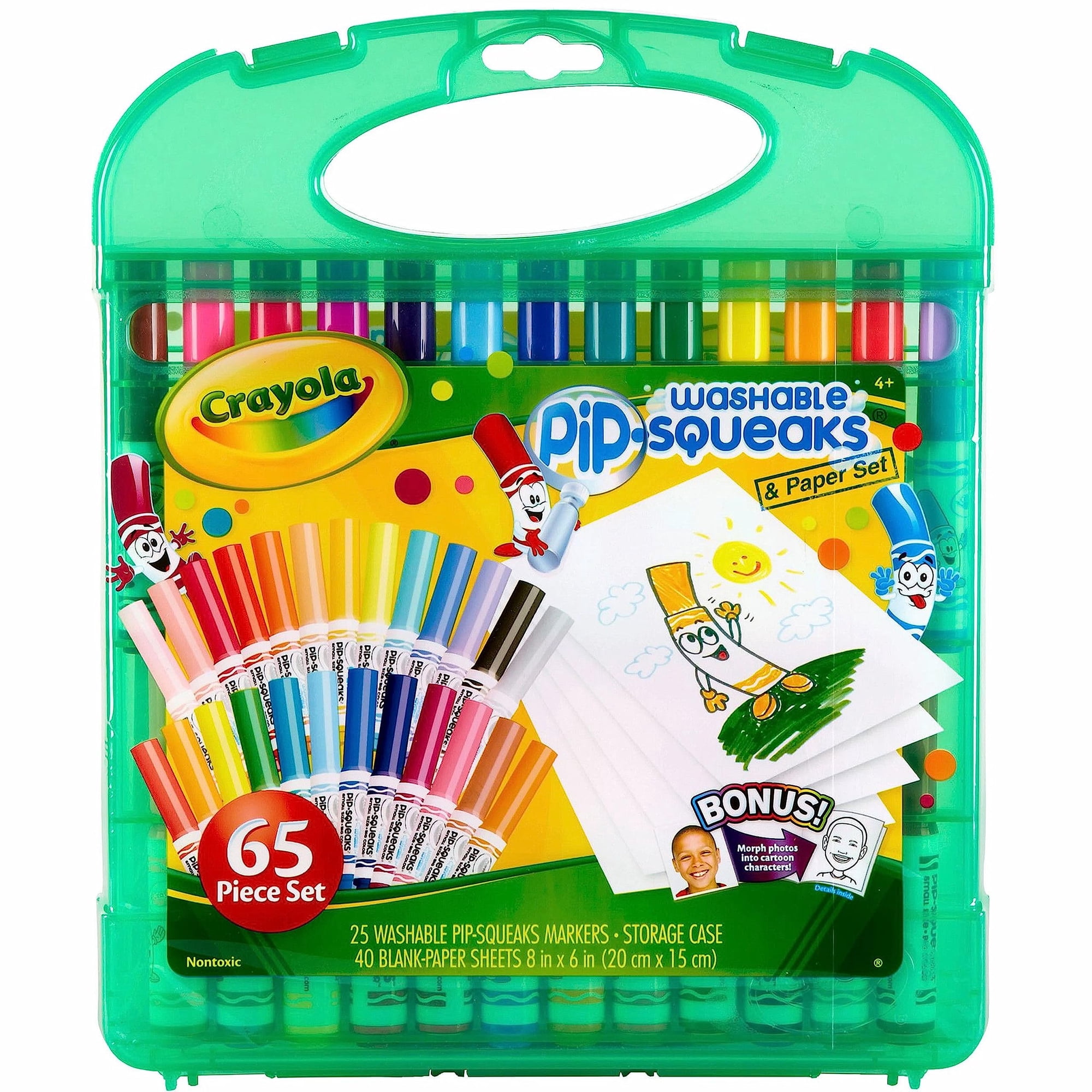Juego De Rotuladores Crayola Pip Squeaks De 65 Quilates, Lavables Para Niños Mayores De 4 Años, Con Funda