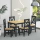 thumbnail image 2 of Juego Comedor Madera Lucia 4 Sillas Café - Negro, 2 of 6