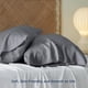 thumbnail image 4 of Juego de 2 fundas de almohada Bedsure, tamaño king, rayón y bambú, color gris, 4 of 6