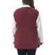 thumbnail image 3 of Agnes Orinda Conjuntos de Halloween para Mujeres Tallas Grandes Chaleco de Suéter de Punto Acanalado Cuello en V Sin Mangas Dobladillo Dividido Casual Jersey Sin Mangas 4X Burdeos, 3 of 6