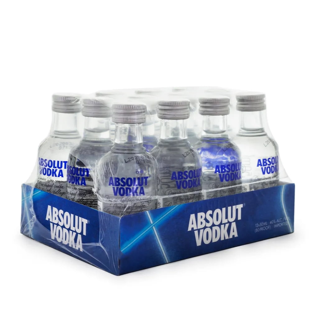 12 Miniaturas Vodka Blue Original , 50 Ml, 40%