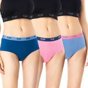 Top - Calzón Pantaletas Algodón Con Elástico Pack 3 C3