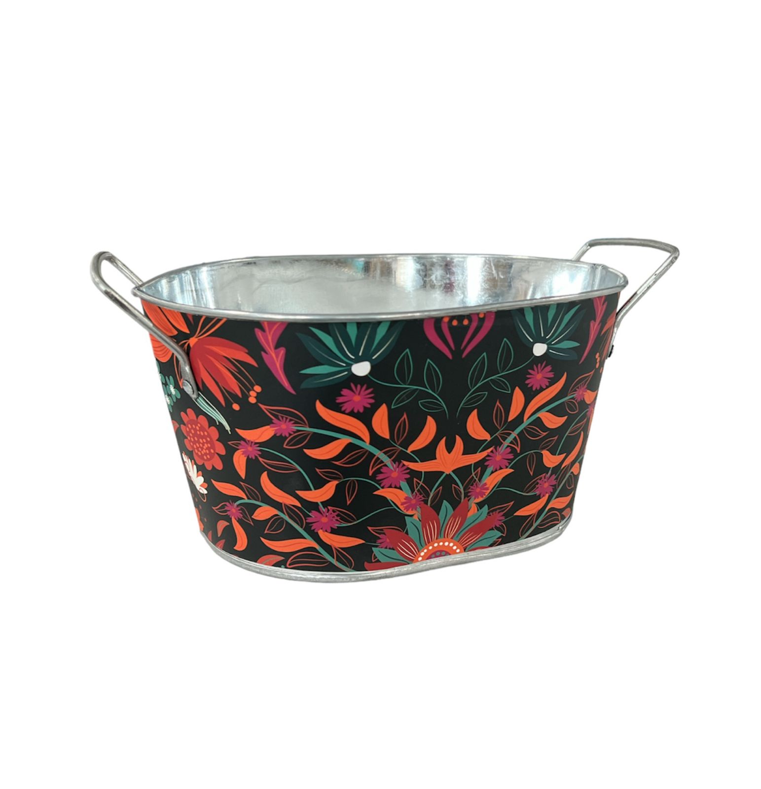 Oem - Macetero De Metal Canasto Con Diseños Maceta Balde 20X12Cm N