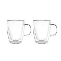 Set 2 Tazas De Vidrio Doble Pared 350 Ml Simplit