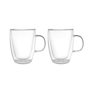 Set 2 Tazas De Vidrio Doble Pared 350 Ml Simplit