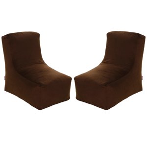 Bodevir - Set Pouf Tatto 1C Felpa Chocolate