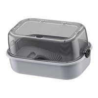 Ioensy - Acuario Para Tortugas Fácil Limpieza Reptiles Tortuga Para Rana Cangrejos Ermitaños Cangrejo De Río Gris