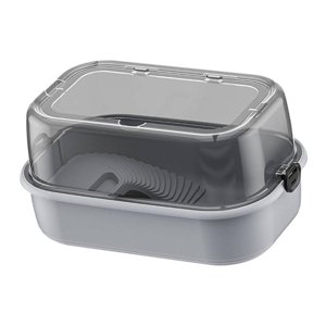 Ioensy - Acuario Para Tortugas Fácil Limpieza Reptiles Tortuga Para Rana Cangrejos Ermitaños Cangrejo De Río Gris