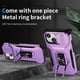 thumbnail image 4 of Funda Armada para iPhone 15 con Tapa Deslizante y Soporte Magnético Giratorio Morado, 4 of 5