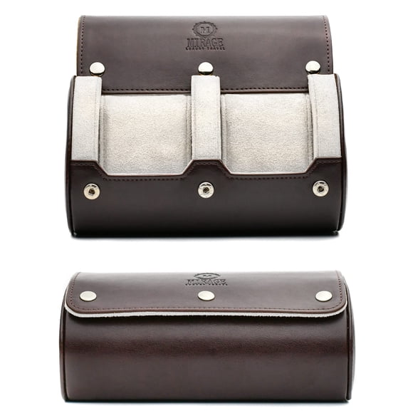 Estuche de Viaje para Relojes M Mirage Duo de 2 Ranuras, Cuero Vegano