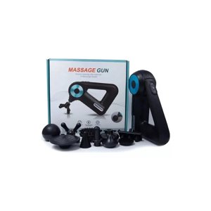 Massager Gun. - Pistola Masaje 12 Cabezales Triangular Recargable 12 En 1 Color Rojo