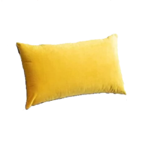 Genérico - Pack De 2 Fundas Terciopelo Liso 30X50 Cm Amarillo