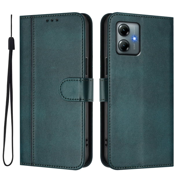 Funda Cartera para Motorola Moto G Play 2025 Protección 360° con Ranuras para Tarjetas y Soporte Verde
