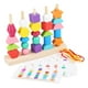 thumbnail image 4 of Cinco Juegos De Juguetes Con Cuentas, Juguete Sensorial De Madera Para Niños En Edad Preescolar, Niños Pequeños, 4 of 5
