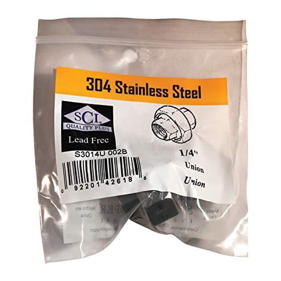 Smith Cooper 1/4 pulgadas Unión FPT de acero inoxidable