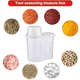 thumbnail image 5 of Recipientes herméticos para almacenar alimentos secos, dispensador de contenedores de almacenamiento de plástico libre de BPA con pico vertedor, taza medidora para cereales, harina y suministros para, 5 of 5