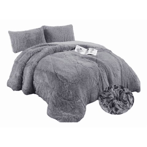 Genérico - Cobertor Peludo Chiporro 2 Plazas + Fundas Lisos
