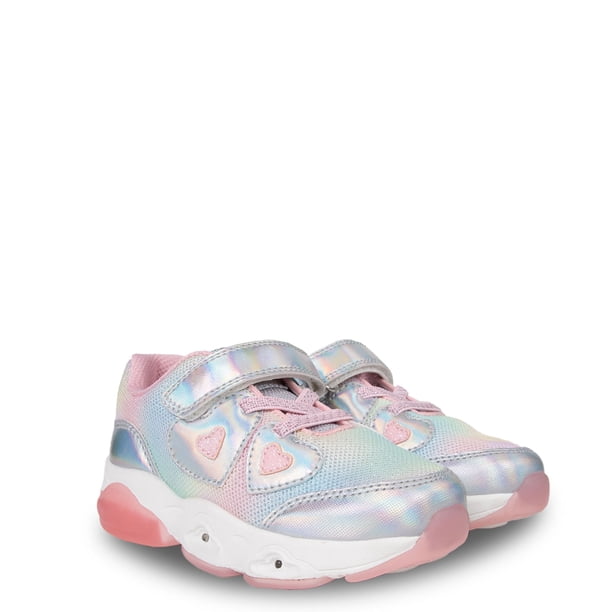 Zapatilla Bebé Niña con Luces Plateado Pillin