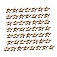 Magideal - Estrellas Huecas, Piezas De Madera Sin Terminar, Letreros De Madera, Aros De Estrella Multifuncionales, Recortes De Madera Para Decoración Navideña De 50 Piezas De 1 Cm