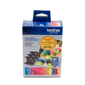 Brother Lc753Pks Xl De Alto Rendimiento, Paquete De 3 (1 De Cada Tinta Lc75C, Lc75M, Lc75Y, Amarillo/Cian/Magenta)