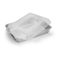 Molde Para Tartas Nordic Ware Comercial De Aluminio Natural Con Tapa, 9 X 13 Pulgadas