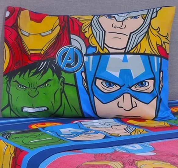 Genérico - Juego Sabanas Infantil Disney Marvel 1.5 Plaza Color Avengers