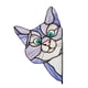 thumbnail image 2 of Gato Que Mira A Escondidas Vidrieras Suncatcher Amante Regalo Vitral Colgante, 2 of 5